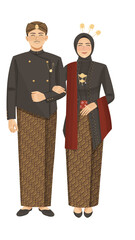 Jawa bride or indonesian bride muslim couple