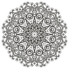 Floral motif mandala with intricate pattern
