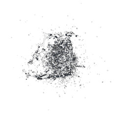 Liquid splash isolated transparent background 3d rendering
