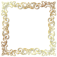 Ornamental frame with gold pattern