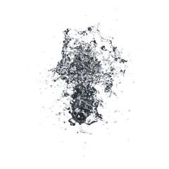 Liquid splash isolated transparent background 3d rendering
