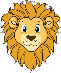 cute sun like lions head