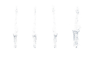 Liquid splash isolated transparent background 3d rendering
