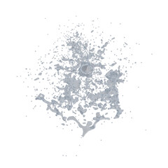 Liquid splash isolated transparent background 3d rendering
