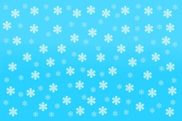 seamless pattern blue gradient winter with snowflakes for background 