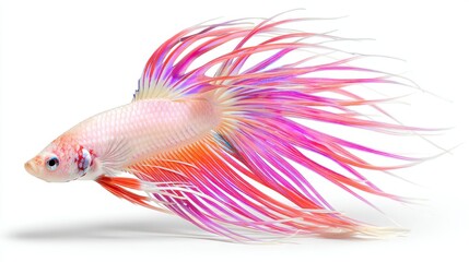 Fototapeta premium Elegant betta fish swimming gracefully underwater world aquatic life image vibrant environment close-up view nature's beauty