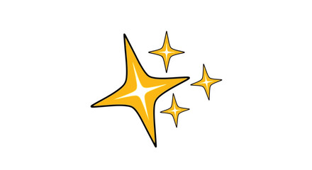 Obraz premium Sparkling bright starbursts representing brilliance and a touch of magic on a white background