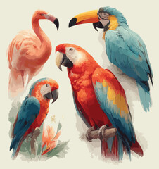 Exotic Bird Collection Art Print © TNG