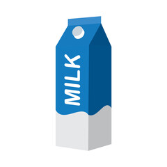 Milk box icon with flat style. Milk box vector illustration