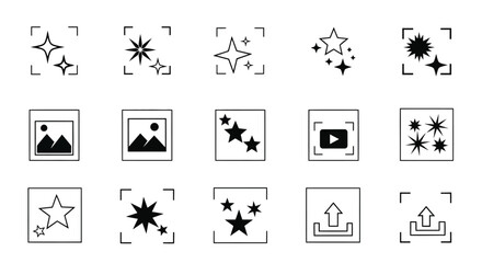 Enhance your designs with Sparkle Effects Set of radiant elements and photo enhancing icons