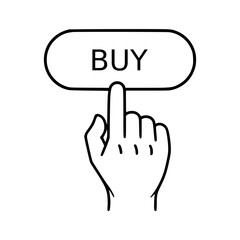 Buy button with finger pointing