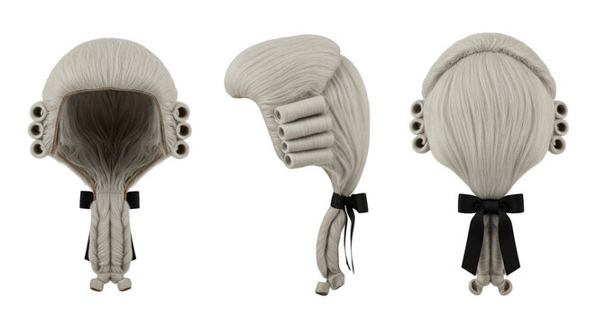 Traditional white judge wig a historical judicial headwear for court and law costume