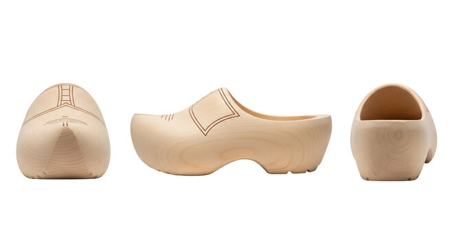 Traditional Dutch wooden shoe or klomp a classic handmade footwear souvenir from Holland