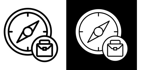 Career Compass  Icon Set White Mix Style Collection