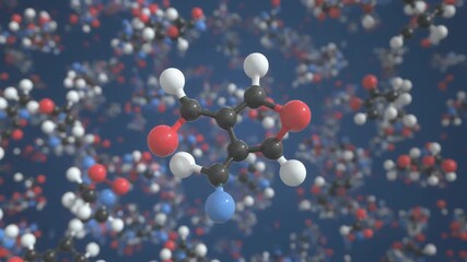 Illustration of molecular structures showcasing atoms interconnected in a dynamic scientific visualization. - Powered by Adobe