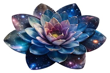 blue flower on black background