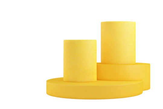 Geometric shapes in yellow color