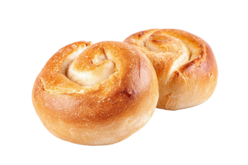 Two delicious cinnamon rolls for breakfast