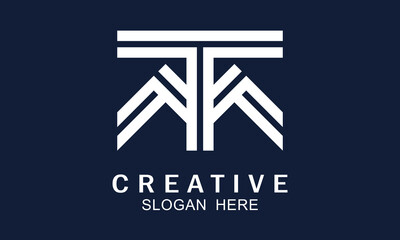 Simple TM monogram letter logo