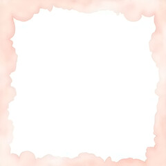 Delicate light rose watercolor border with a fluid organic flow.