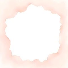 Delicate light rose watercolor border with a fluid organic flow.