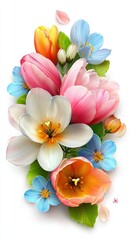 Naklejka premium Colorful Floral Bouquet Arrangement