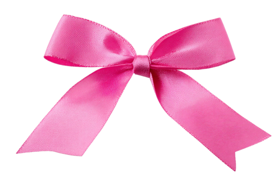 Pink ribbon bow, a decorative and festive element