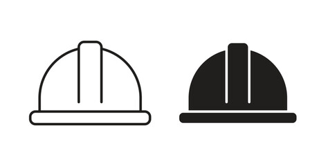 Construction safety helmet icon. Symbol, logo illustration. graphic icon set