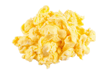 Pile of scrambled eggs, a classic breakfast dish