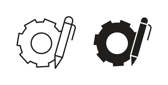 Customize icon. Symbol, logo illustration. graphic icon set