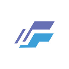 modern tech Letter F logo