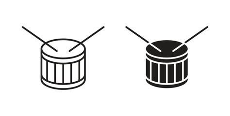 Drum icon. Symbol, logo illustration. graphic icon set