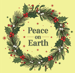 christmas wreath with bells