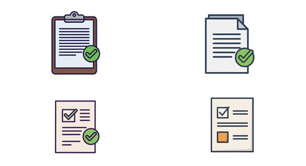 Checklist and document icons representing task completion and paperwork management