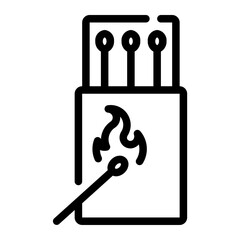 matches line icon