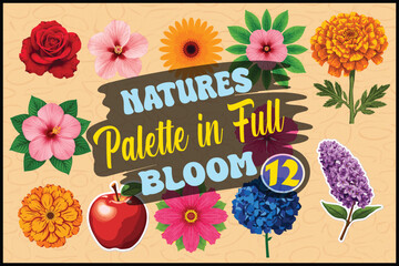 Elegant floral nature palette in full bloom designs