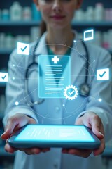 Futuristic Healthcare Control Center Visualization