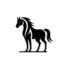 Horse elegant silhouette style