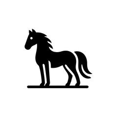 Horse silhouette stand symbol