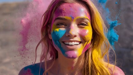 Colorful Holi Makeup Glow 2