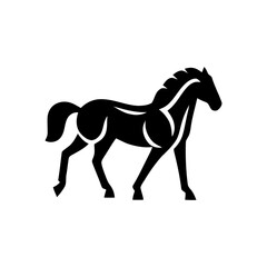 Horse stylized silhouette shape