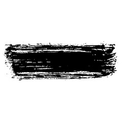 Hand drawn black ink brush strokes for grunge design projects