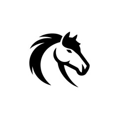 Horse head creative mascot shape