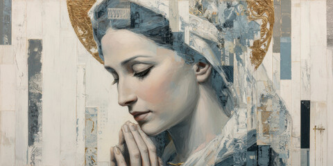 Blessed Mother in Prayer – AI Generative