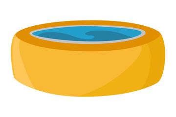 Round farm cheese hand drawn illustration