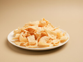 Crunchy chips on a plate