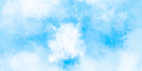 Abstract grunge sky blue soft painted watercolor paint splash. inspiring views of fluffy clouds blue sky background. cloudy blue sky various natural clouds and smoke. morning cloud in the sky.