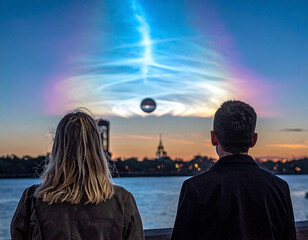 Contemplating a celestial anomaly: Couple witnesses unexplained light spectacle