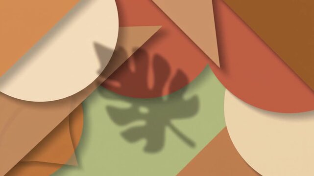 アースカラー幾何学模様ミニマルベクター映像