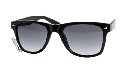 Rectangular black framed optical accessory displays gradient tinted lenses against a dark background